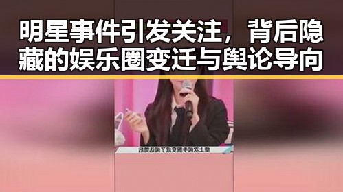 明星事件引发关注，背后隐藏的娱乐圈变迁与舆论导向